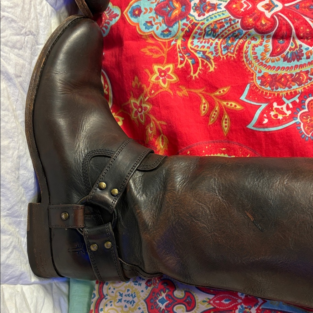 Frye Rich Congac Leather Riding Boots - Picture 14 of 16